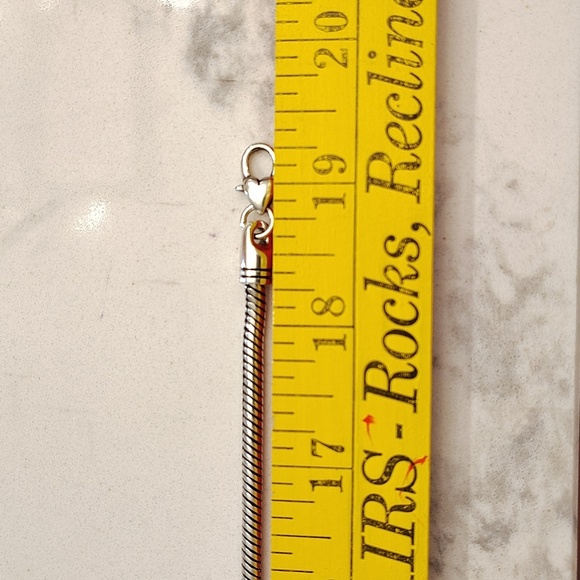 Brighton Tribeca Necklace Silver plated Rectangular Links Adjustable Retired - Picture 6 of 7